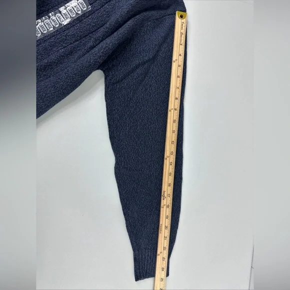 NWT Oscar De La Renta Mens Sz L Blue Preppy Academia 1/4 Zip Ribbed Knit Sweater - Picture 7 of 9